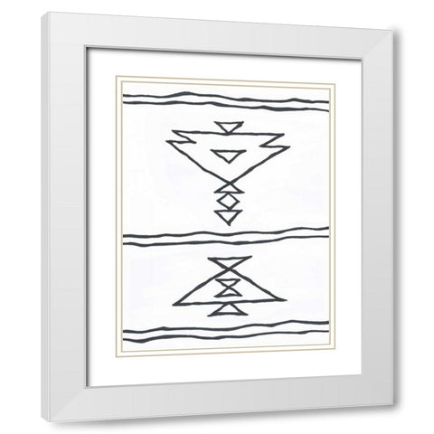 Angular Tapestry 1 White Modern Wood Framed Art Print with Double Matting by Prime, Marcus