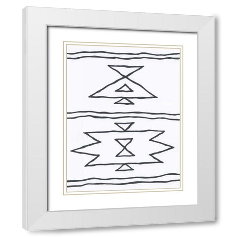 Angular Tapestry 2 White Modern Wood Framed Art Print with Double Matting by Prime, Marcus