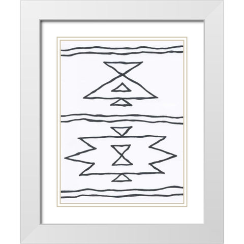 Angular Tapestry 2 White Modern Wood Framed Art Print with Double Matting by Prime, Marcus