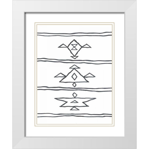 Angular Tapestry 4 White Modern Wood Framed Art Print with Double Matting by Prime, Marcus