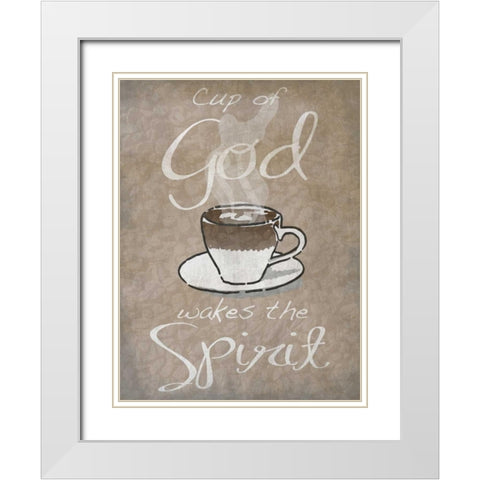 Cup Of God White Modern Wood Framed Art Print with Double Matting by Prime, Marcus