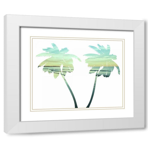 Tropical Paradise White Modern Wood Framed Art Print with Double Matting by Prime, Marcus