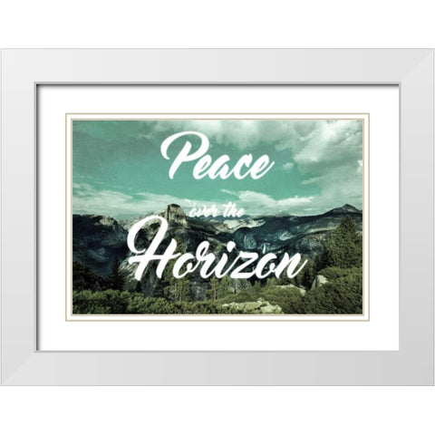 Peaceful Horizon White Modern Wood Framed Art Print with Double Matting by Prime, Marcus