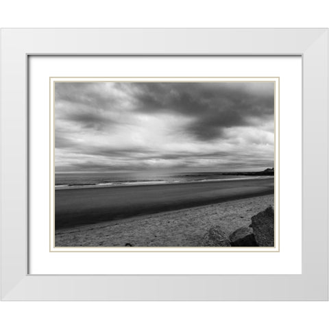 Morning Mist BW 1 White Modern Wood Framed Art Print with Double Matting by Prime, Marcus