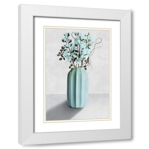 Cotton Bouquet 1 White Modern Wood Framed Art Print with Double Matting by Prime, Marcus