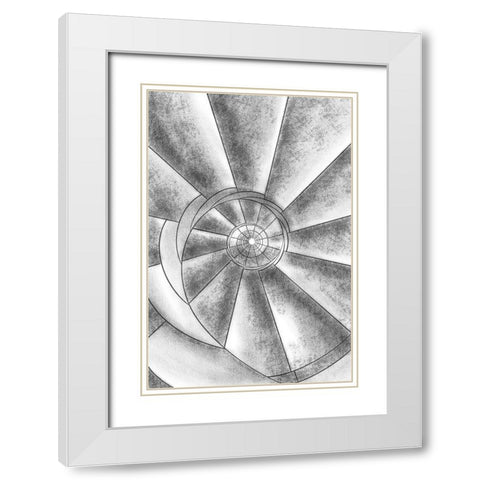 Stairway To Heaven White Modern Wood Framed Art Print with Double Matting by Prime, Marcus