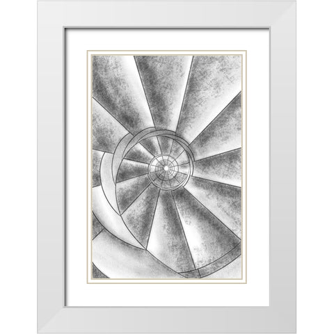 Stairway To Heaven White Modern Wood Framed Art Print with Double Matting by Prime, Marcus
