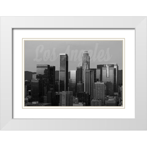 Morning LA White Modern Wood Framed Art Print with Double Matting by Prime, Marcus