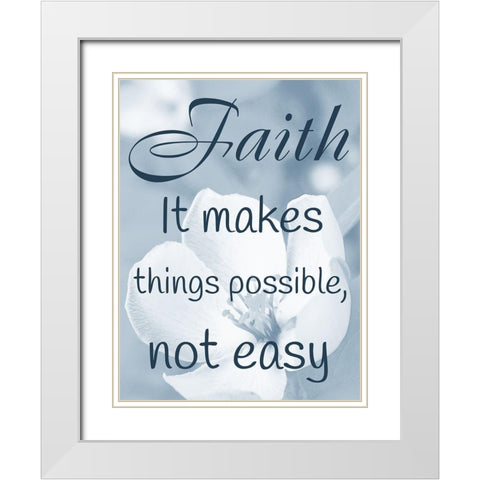 Possible Faith White Modern Wood Framed Art Print with Double Matting by Prime, Marcus