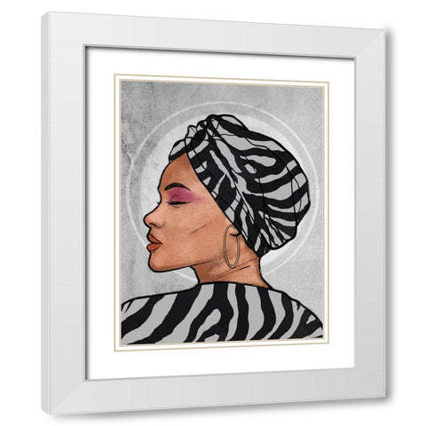 Safari Princess 1 White Modern Wood Framed Art Print with Double Matting by Prime, Marcus