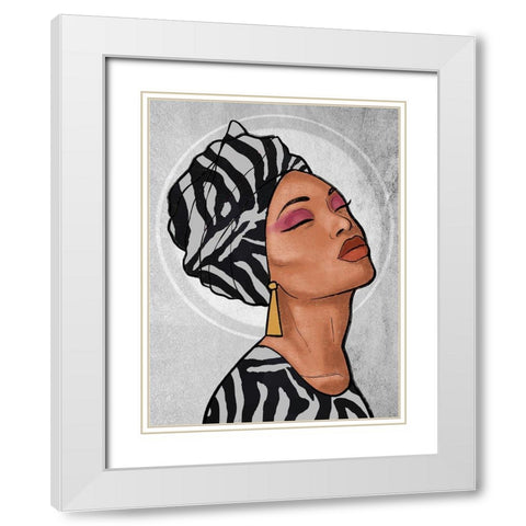 Safari Princess 2 White Modern Wood Framed Art Print with Double Matting by Prime, Marcus