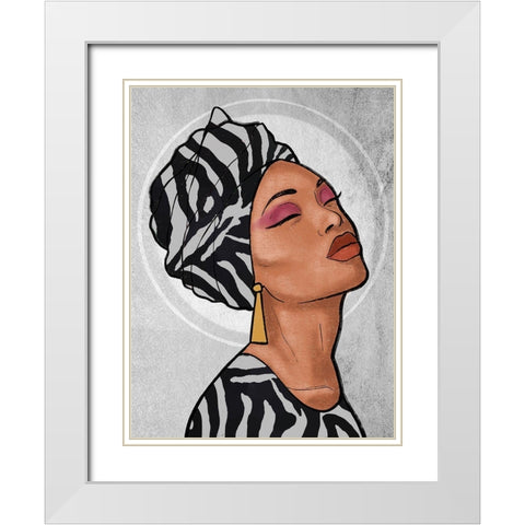 Safari Princess 2 White Modern Wood Framed Art Print with Double Matting by Prime, Marcus