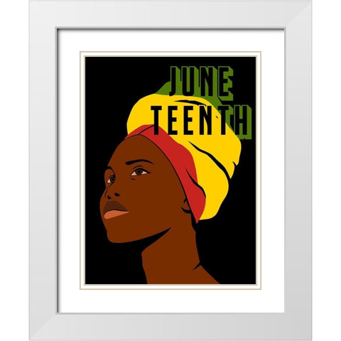 Juneteenth Beauty White Modern Wood Framed Art Print with Double Matting by Prime, Marcus