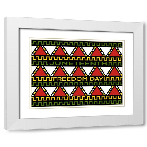 Freedom Patterns White Modern Wood Framed Art Print with Double Matting by Prime, Marcus