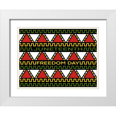 Freedom Patterns White Modern Wood Framed Art Print with Double Matting by Prime, Marcus