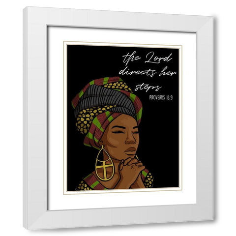 Directing Steps White Modern Wood Framed Art Print with Double Matting by Prime, Marcus