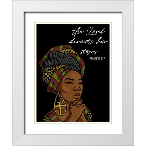 Directing Steps White Modern Wood Framed Art Print with Double Matting by Prime, Marcus
