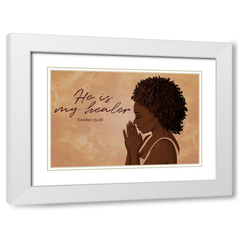 My Healer White Modern Wood Framed Art Print with Double Matting by Prime, Marcus