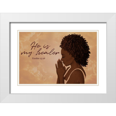 My Healer White Modern Wood Framed Art Print with Double Matting by Prime, Marcus