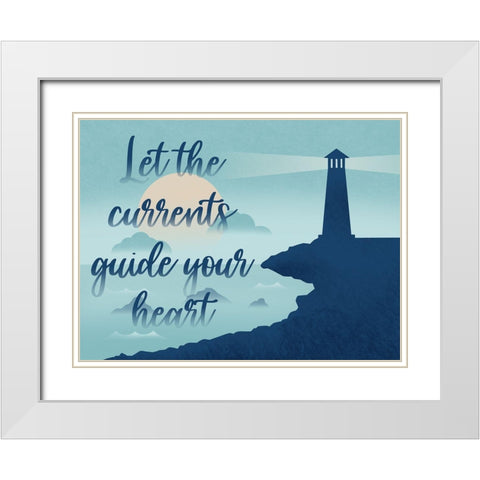 Current Guide White Modern Wood Framed Art Print with Double Matting by Prime, Marcus