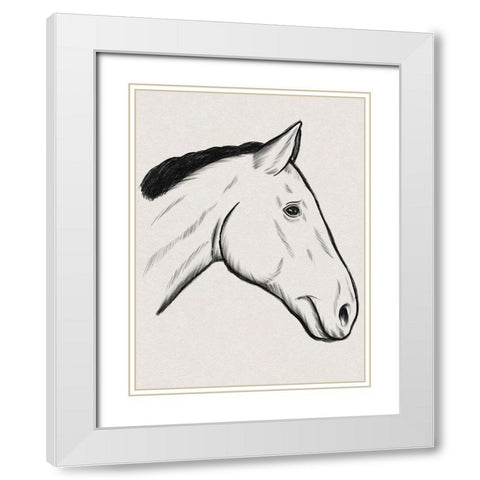 Somber Fellow White Modern Wood Framed Art Print with Double Matting by Prime, Marcus