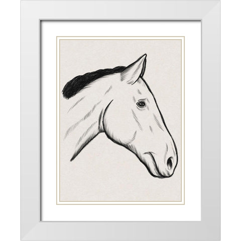 Somber Fellow White Modern Wood Framed Art Print with Double Matting by Prime, Marcus