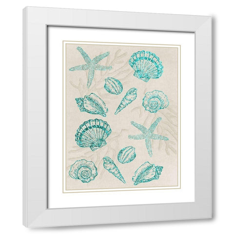Sea Floor Bunch White Modern Wood Framed Art Print with Double Matting by Prime, Marcus