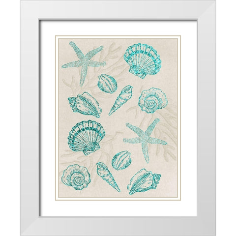 Sea Floor Bunch White Modern Wood Framed Art Print with Double Matting by Prime, Marcus