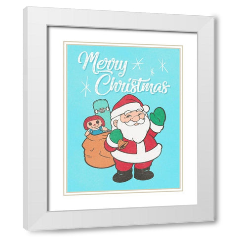Vintage Christmas White Modern Wood Framed Art Print with Double Matting by Prime, Marcus