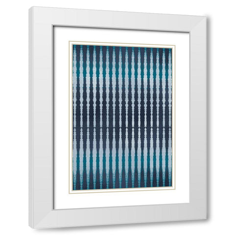 Slashing Pattern White Modern Wood Framed Art Print with Double Matting by Prime, Marcus