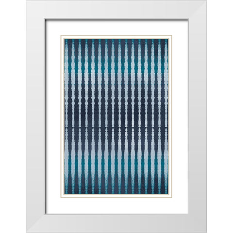 Slashing Pattern White Modern Wood Framed Art Print with Double Matting by Prime, Marcus