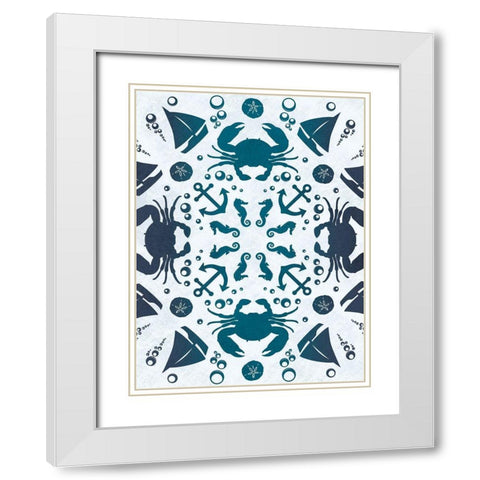 Coastal Togetherness White Modern Wood Framed Art Print with Double Matting by Prime, Marcus