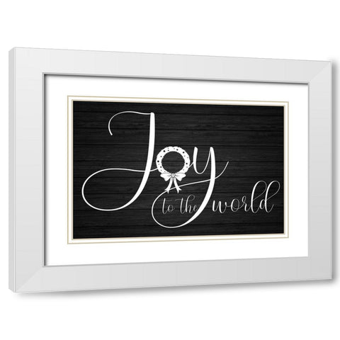 Joy To The World White Modern Wood Framed Art Print with Double Matting by Prime, Marcus