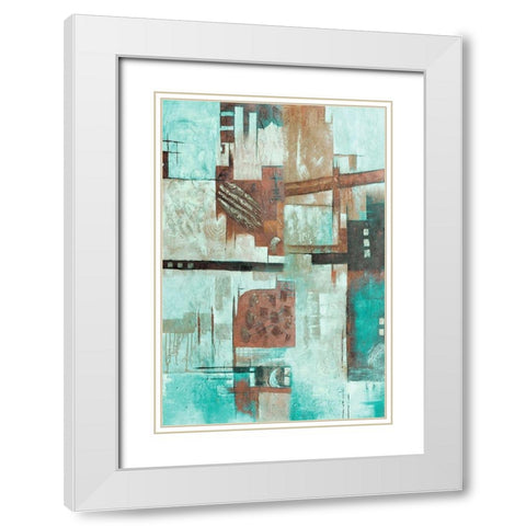 Continuous Puzzle White Modern Wood Framed Art Print with Double Matting by Prime, Marcus