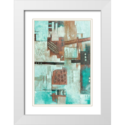 Continuous Puzzle White Modern Wood Framed Art Print with Double Matting by Prime, Marcus