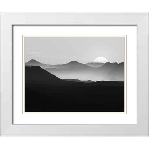 Vast Horizon White Modern Wood Framed Art Print with Double Matting by Prime, Marcus