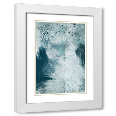 Azure Ancient Rubble 1 White Modern Wood Framed Art Print with Double Matting by Prime, Marcus