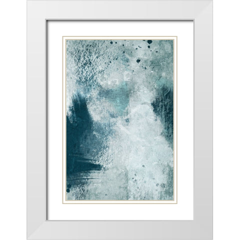 Azure Ancient Rubble 1 White Modern Wood Framed Art Print with Double Matting by Prime, Marcus