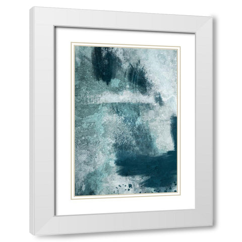 Azure Ancient Rubble 2 White Modern Wood Framed Art Print with Double Matting by Prime, Marcus