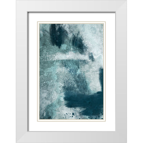 Azure Ancient Rubble 2 White Modern Wood Framed Art Print with Double Matting by Prime, Marcus