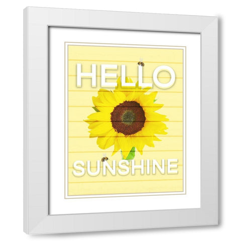 Hello Sunsine 2 White Modern Wood Framed Art Print with Double Matting by Prime, Marcus