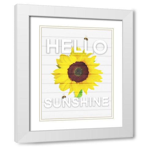 Hello Sunsine 1 White Modern Wood Framed Art Print with Double Matting by Prime, Marcus