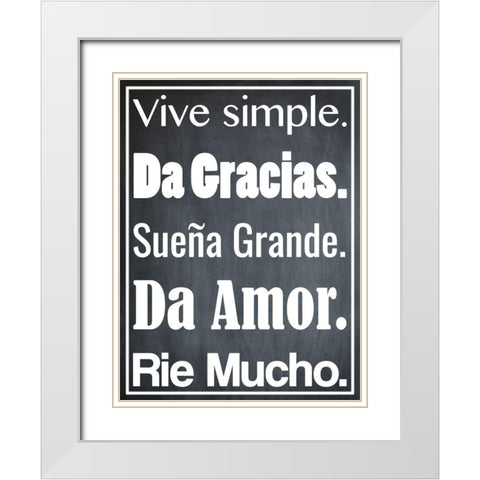 Vive Simple 1 White Modern Wood Framed Art Print with Double Matting by Prime, Marcus