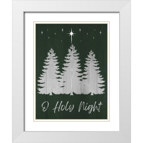 O Holy Night White Modern Wood Framed Art Print with Double Matting by Prime, Marcus