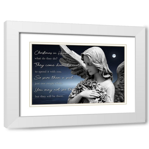 Christmas In Heaven White Modern Wood Framed Art Print with Double Matting by Prime, Marcus