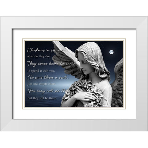 Christmas In Heaven White Modern Wood Framed Art Print with Double Matting by Prime, Marcus