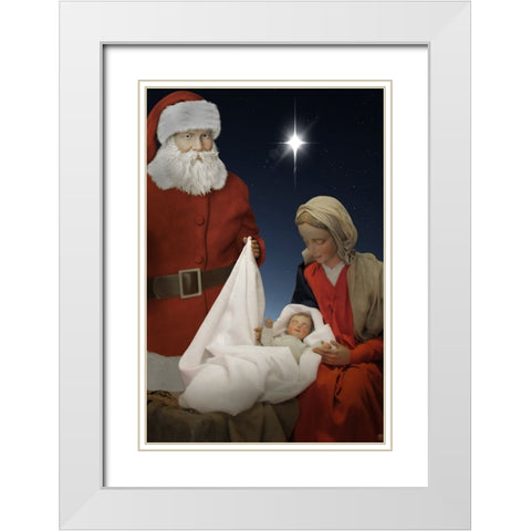 Christmas Visitor White Modern Wood Framed Art Print with Double Matting by Prime, Marcus
