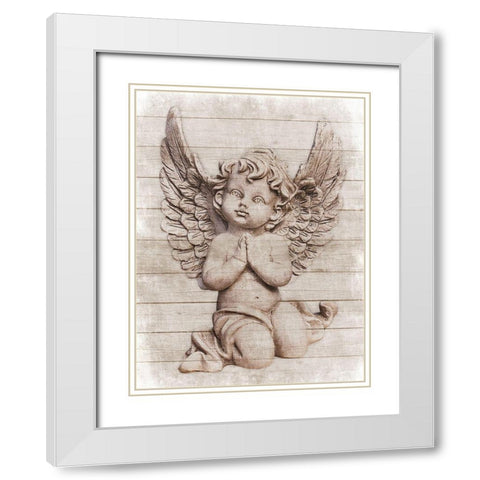 Angelic Nature White Modern Wood Framed Art Print with Double Matting by Prime, Marcus