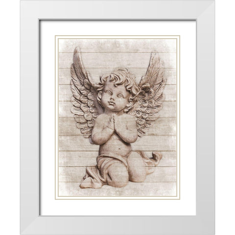 Angelic Nature White Modern Wood Framed Art Print with Double Matting by Prime, Marcus