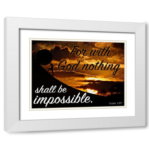 Possibilities White Modern Wood Framed Art Print with Double Matting by Prime, Marcus